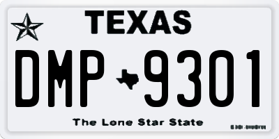 TX license plate DMP9301