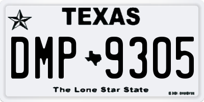 TX license plate DMP9305