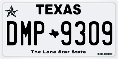 TX license plate DMP9309