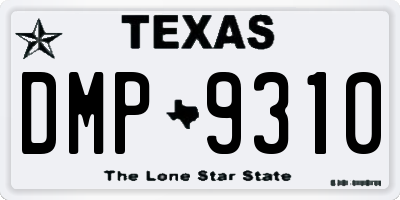 TX license plate DMP9310
