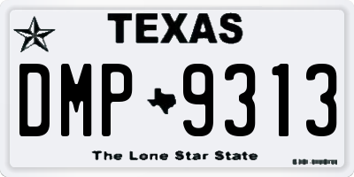 TX license plate DMP9313
