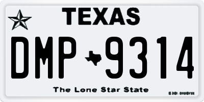 TX license plate DMP9314