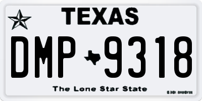 TX license plate DMP9318