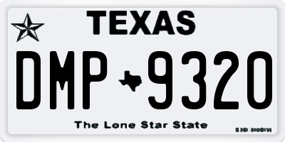 TX license plate DMP9320