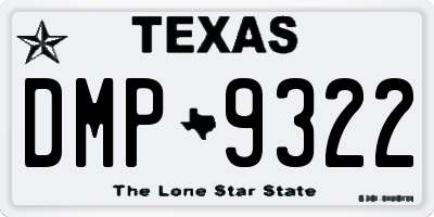 TX license plate DMP9322