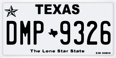 TX license plate DMP9326