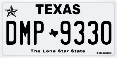 TX license plate DMP9330
