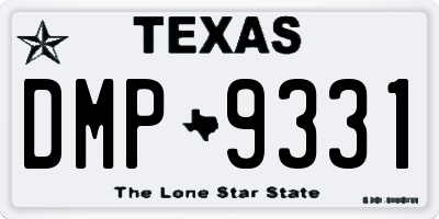 TX license plate DMP9331