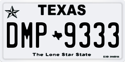 TX license plate DMP9333