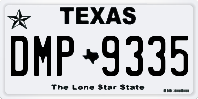 TX license plate DMP9335