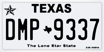 TX license plate DMP9337