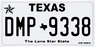 TX license plate DMP9338