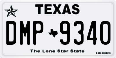TX license plate DMP9340