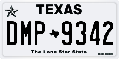 TX license plate DMP9342