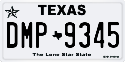 TX license plate DMP9345