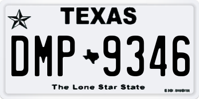 TX license plate DMP9346