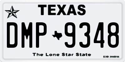TX license plate DMP9348