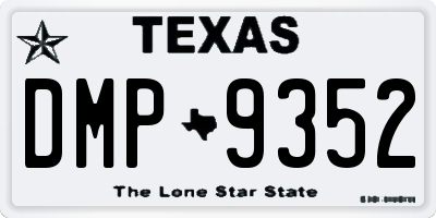TX license plate DMP9352