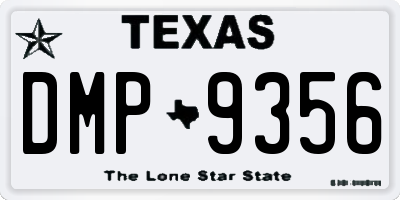 TX license plate DMP9356