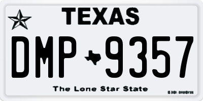 TX license plate DMP9357