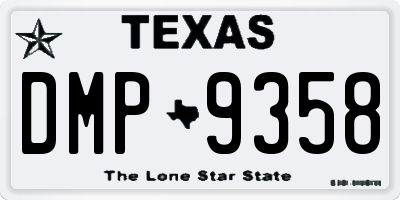 TX license plate DMP9358