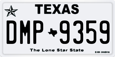 TX license plate DMP9359