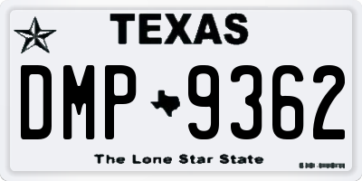 TX license plate DMP9362