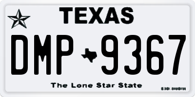 TX license plate DMP9367