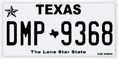 TX license plate DMP9368