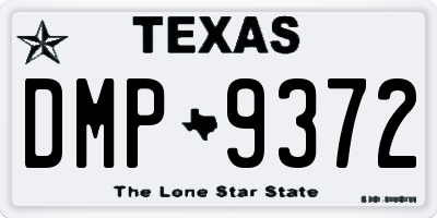 TX license plate DMP9372