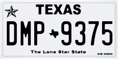 TX license plate DMP9375