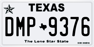 TX license plate DMP9376