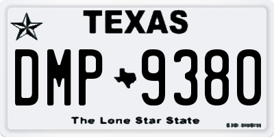 TX license plate DMP9380