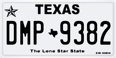TX license plate DMP9382