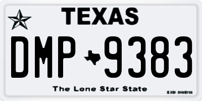 TX license plate DMP9383