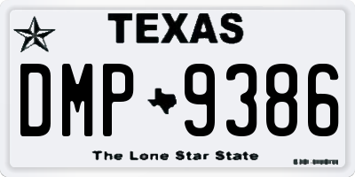 TX license plate DMP9386