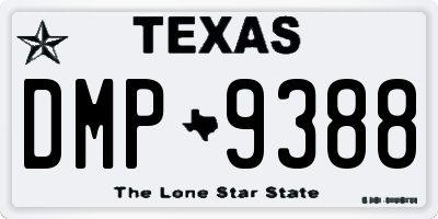 TX license plate DMP9388