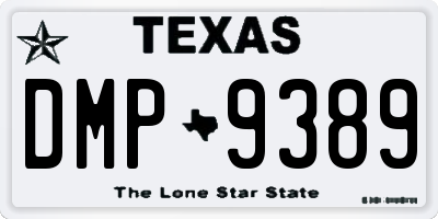 TX license plate DMP9389