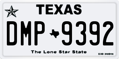 TX license plate DMP9392