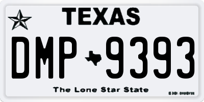 TX license plate DMP9393