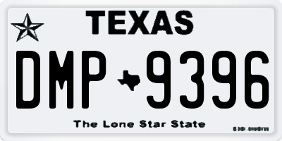 TX license plate DMP9396