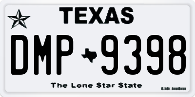 TX license plate DMP9398
