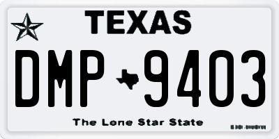 TX license plate DMP9403