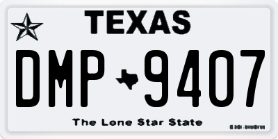 TX license plate DMP9407