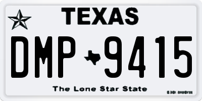 TX license plate DMP9415