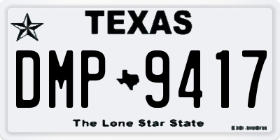 TX license plate DMP9417