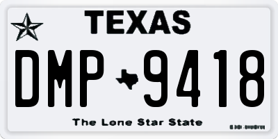 TX license plate DMP9418