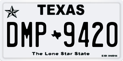 TX license plate DMP9420