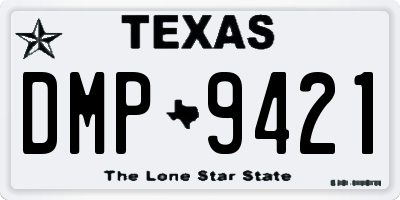 TX license plate DMP9421