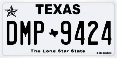 TX license plate DMP9424